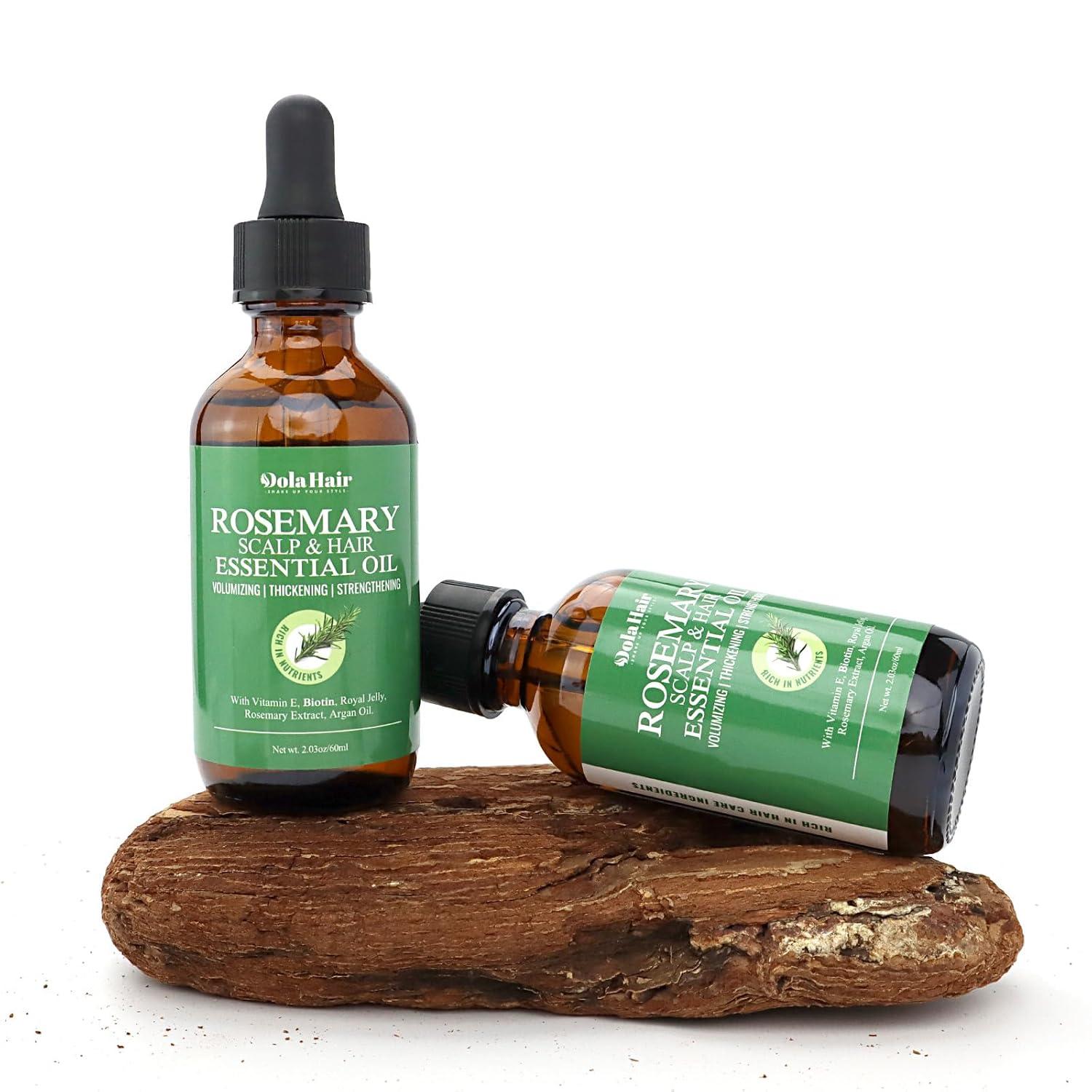 imageOrganic Essential Rosemary Oil for Hair Growth Thin Hair Healthy Scalp and Skin 203 Oz203 Oz Rosemary Oil