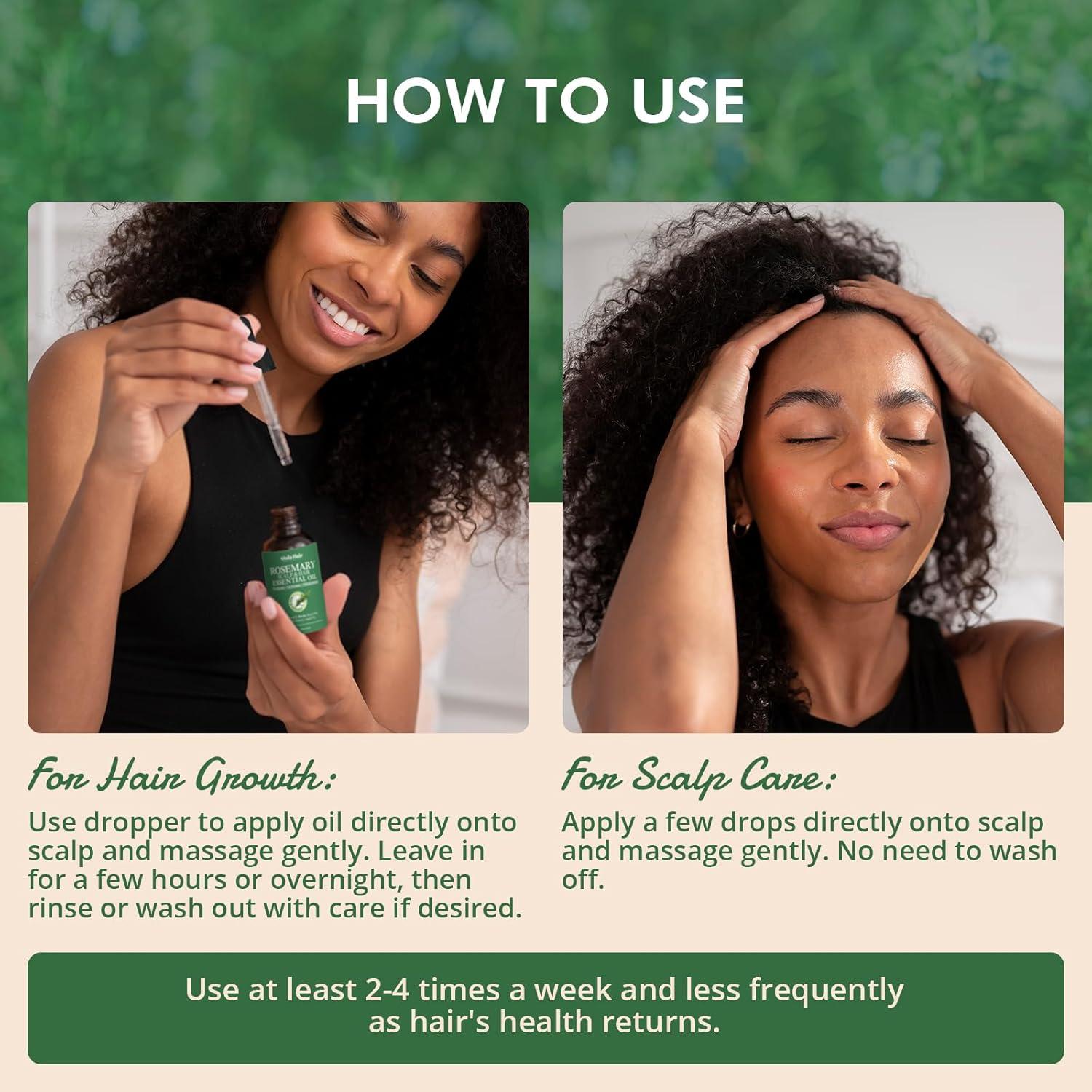 imageOrganic Essential Rosemary Oil for Hair Growth Thin Hair Healthy Scalp and Skin 203 Oz203 Oz Rosemary Oil