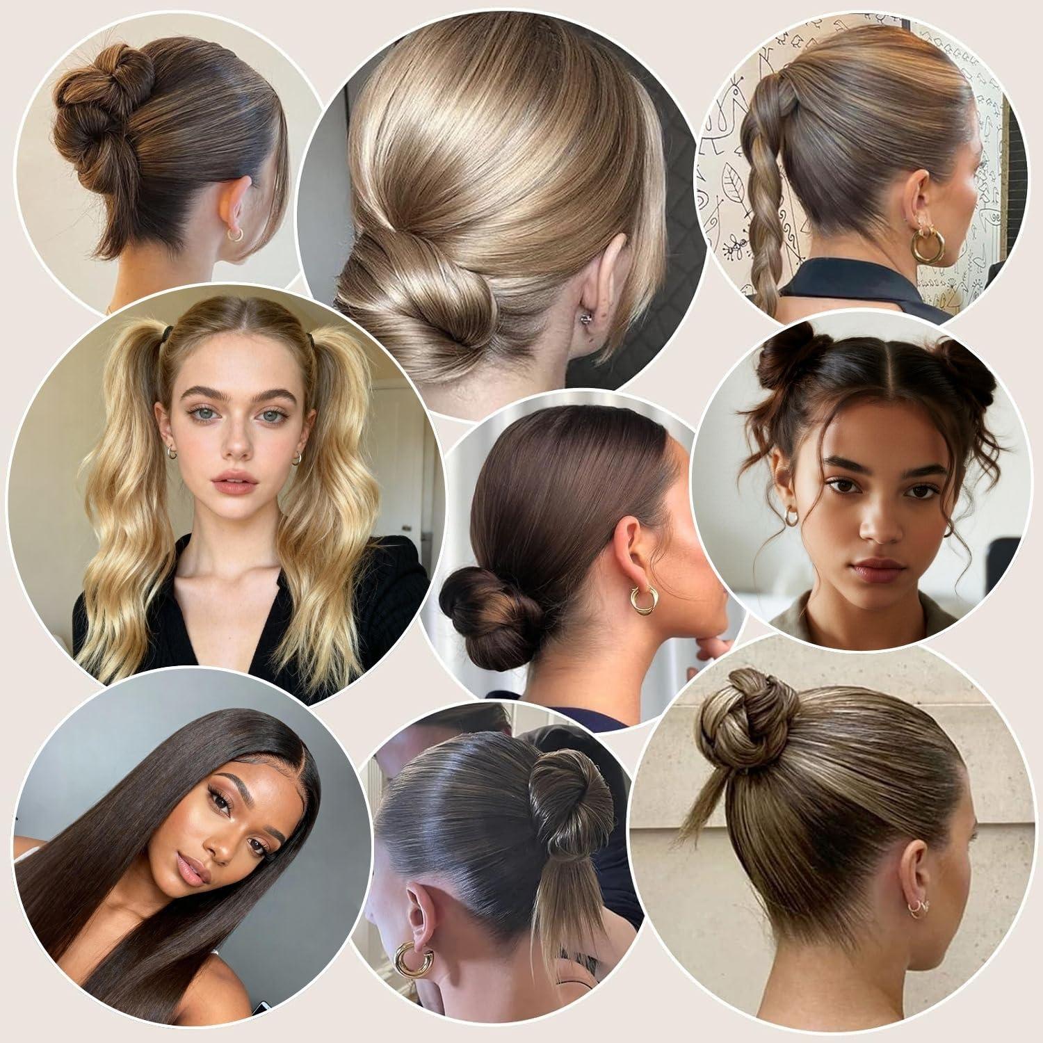 imageHair Pins for Women Bobby Pins for Bun Styling Kit Black Premium Bobby Pin For Kids Girls And Women Comfortable PainFree Hair Accessories Hair Wax Stick Slick Back Brush Kit